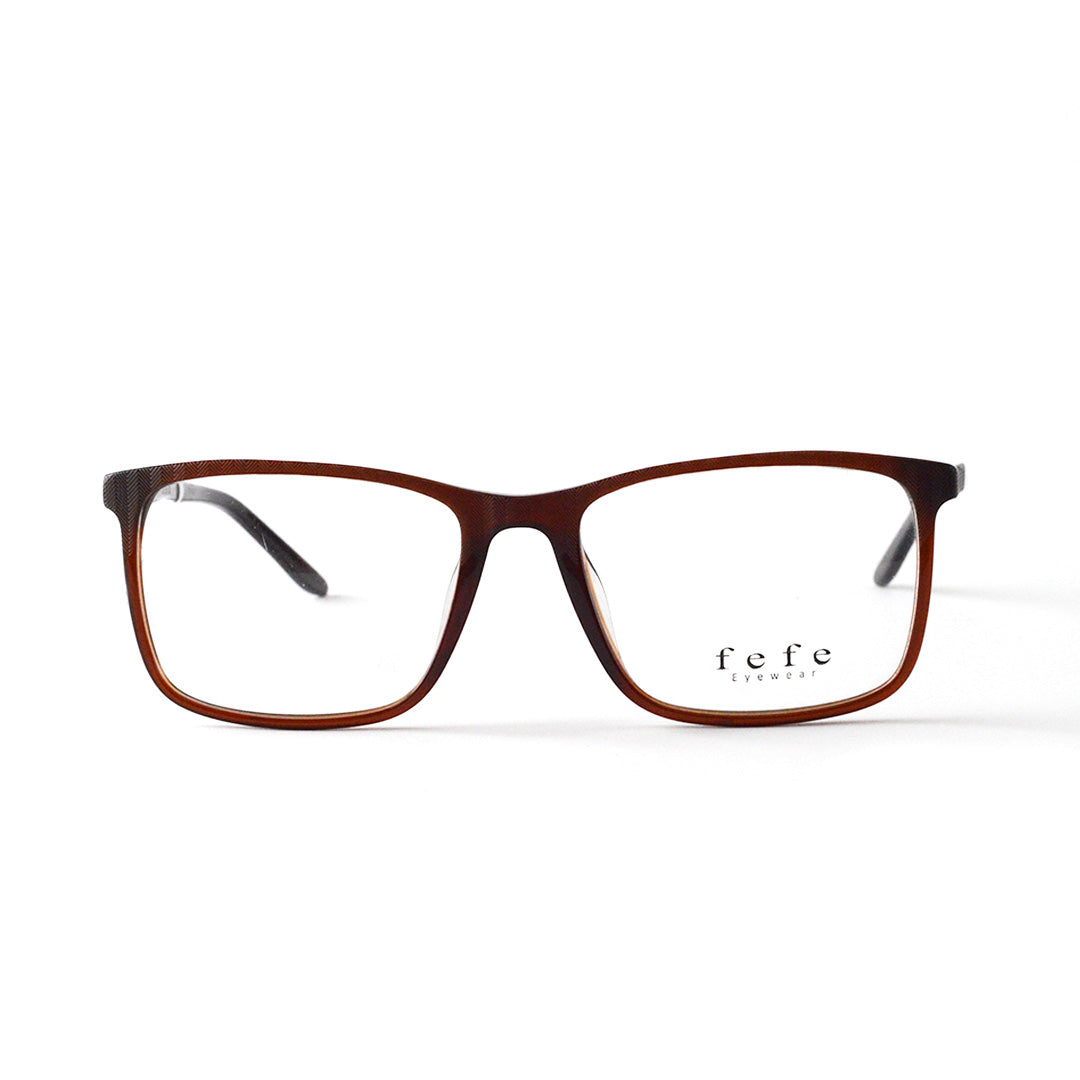 FEFE RECTANGLE BROWN ACETATE